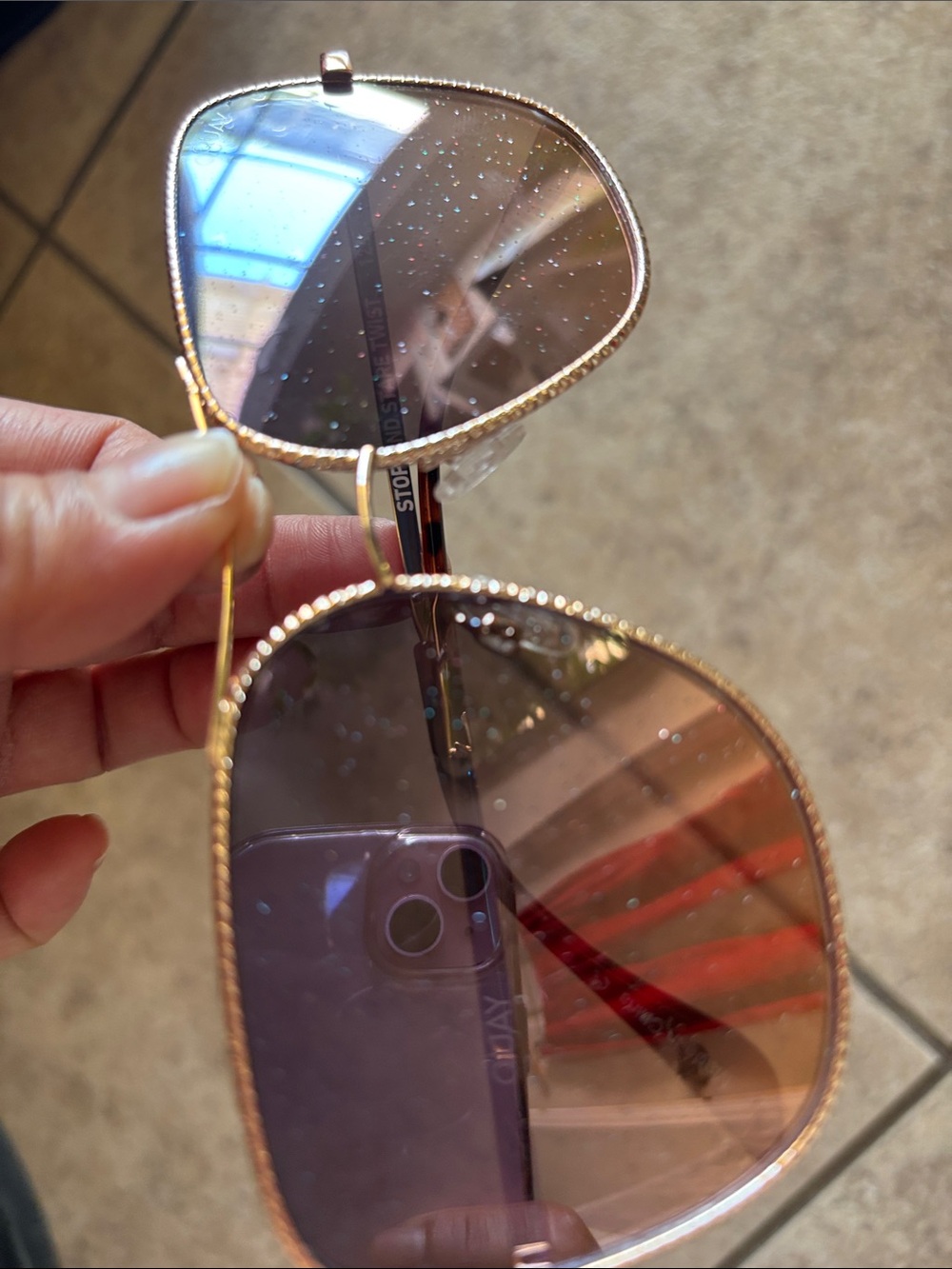 Quay Australia Rose Gold Frame Brown Gradient Women's Sunglasses